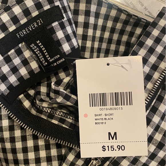 NWT‎ Forever 21 Gingham Ruffle Mini Skirt - Picture 4 of 4